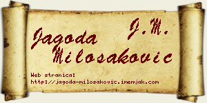Jagoda Milošaković vizit kartica